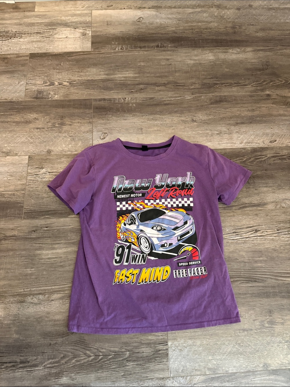 Rumwe Purple Graphic Race Car Tee